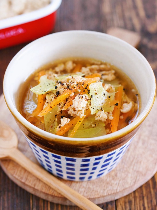 塩そぼろスープ