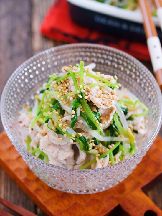豆苗もやしおかず4
