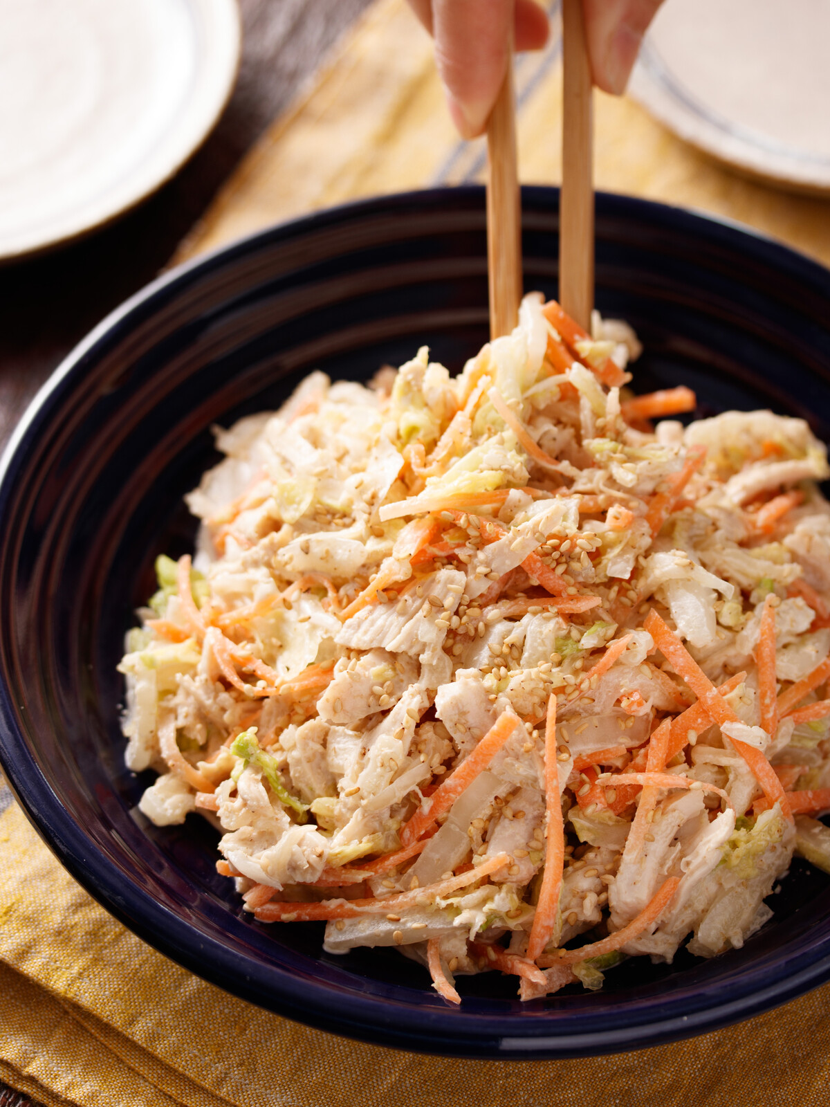 白菜と蒸し鶏のおかずサラダ 作り置き 簡単 時短 節約 やみつき マヨ代用あり サラダ 副菜 作り置き スピードおかず De おうちバル Yuu S Stylish Bar Powered By ライブドアブログ