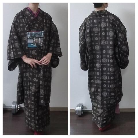 ys7085767; 宗sou 本場泥大島紬男物着物アンサンブル【アンティーク 