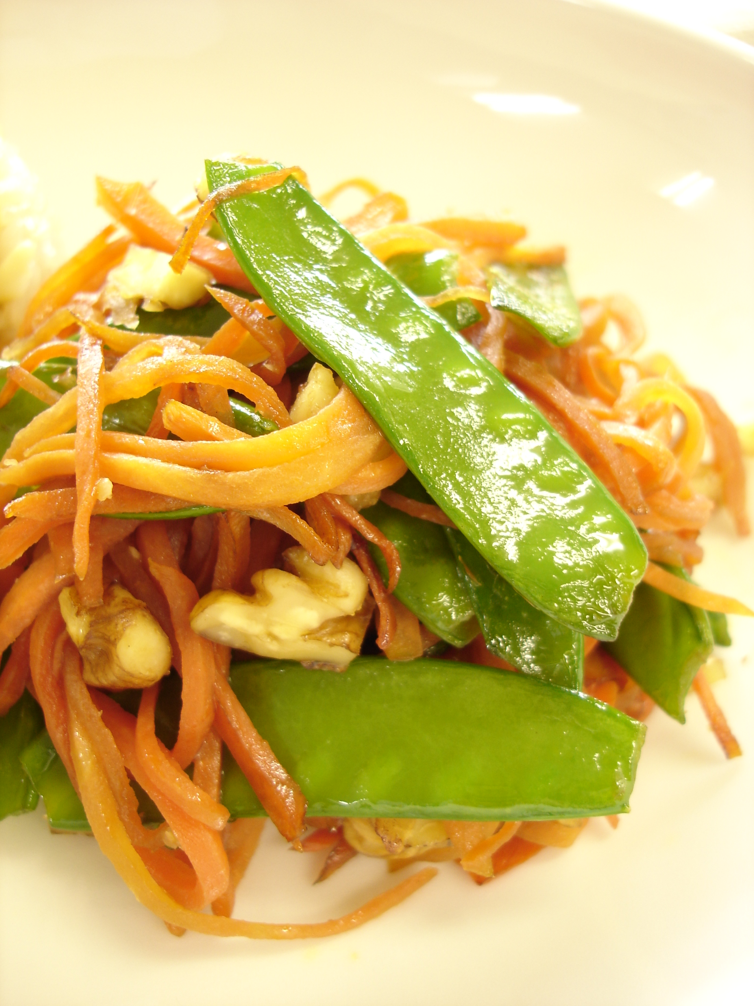 筍ご飯チュモッパプ 絹さやと人参とくるみの炒めナムル レシピ キムチの由季家パラム通信