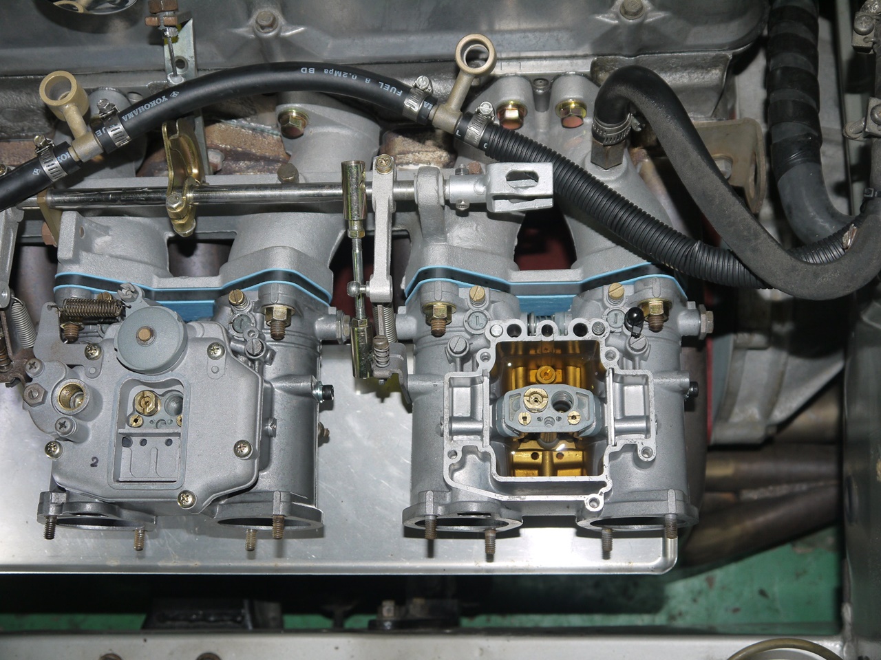 TYPE-4型 SOLEX 44PHH Kさまの弐号基、フロートレベル寸法油面調整 