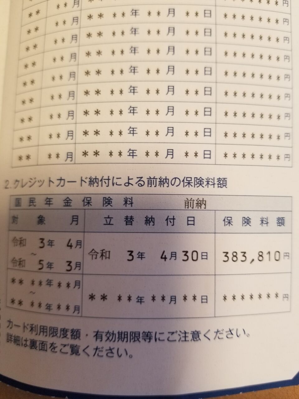 国民年金保険料の2年前納クレジットカード払いが出来なかった わかりにくい表記はやめてほしい ゆうゆのあれこれ日記
