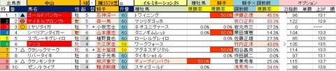 2　中山8R　イルミネーションJS・予想