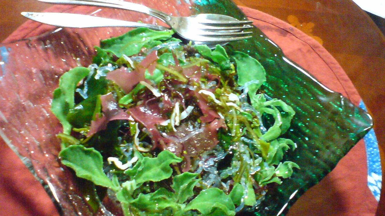 海藻ビードロとアイスプラントのねばりサラダ Yypapaのひとりごと 旧