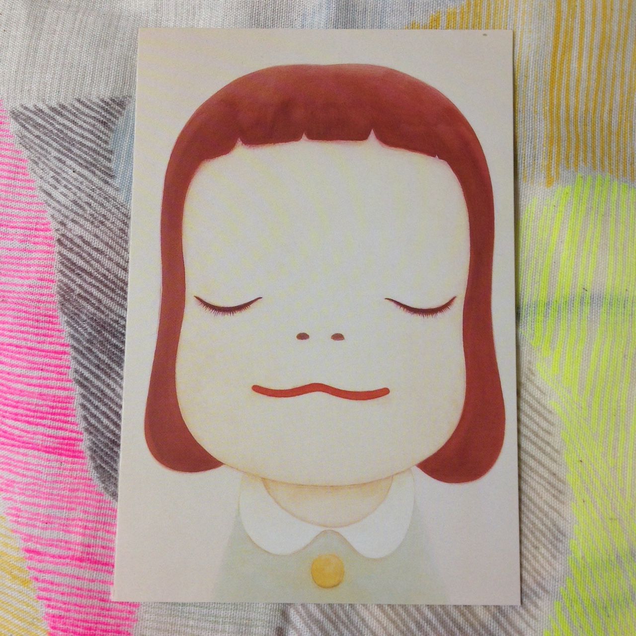 模写】□ 奈良美智 2枚セット『Cosmic Girl Eyes Close，Wide Open