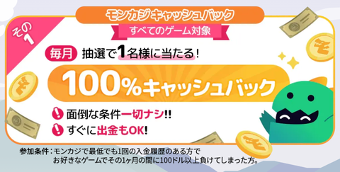 100%キャッシュバック