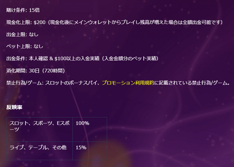登録ボーナス 条件