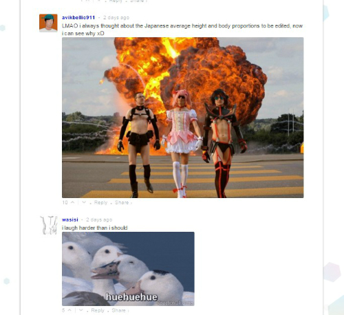 盛り上がるコメント欄