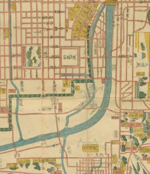 文久改正新増細見京絵図大全（1863年）京都