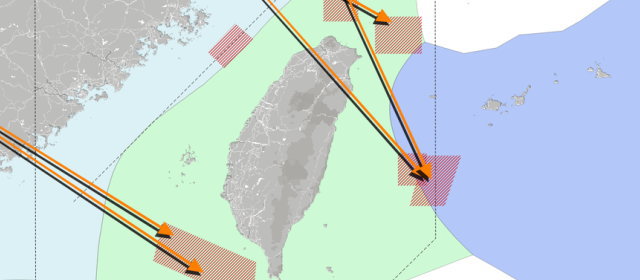 中国、台湾本土上空を弾道ミサイル通過、半数以上が日本の排他的経済水域に着弾