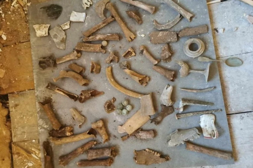 イギリスの配管工、床から20本以上の骨発見