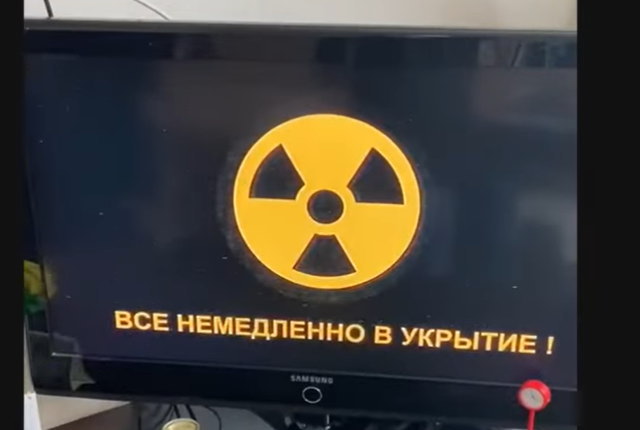 今日のモスクワ、テレビから「核攻撃発生！ヨウ素薬を飲み避難！！」※今年3回目