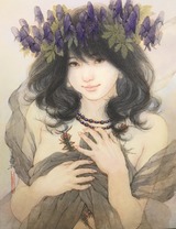 大禍日神　F 6 2026年　和紙に透明水彩 ¥90000税抜き