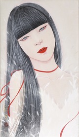 あの日みた夢。M4_雲肌麻紙岩絵具_¥154000