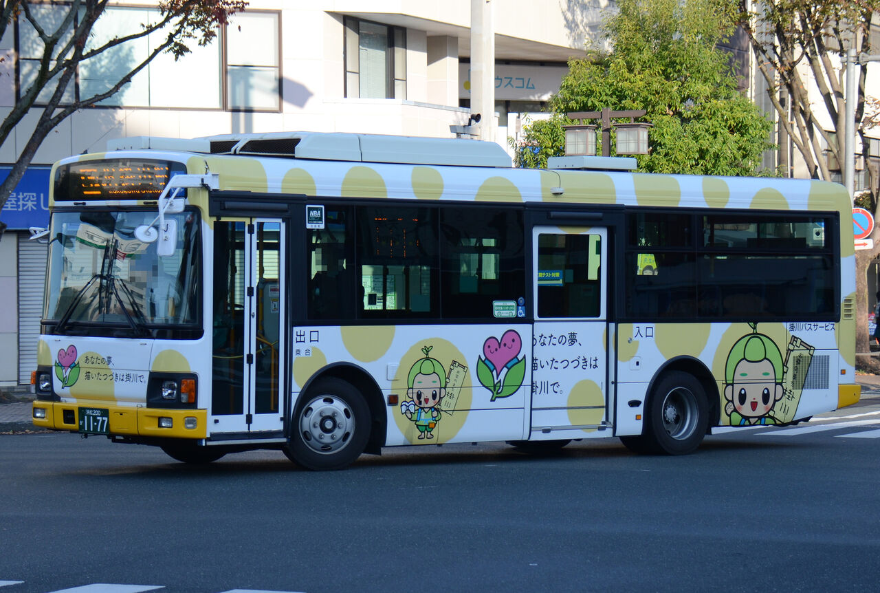 掛川バスサービス 中型車 ざっしーのただ載せてゆくだけ