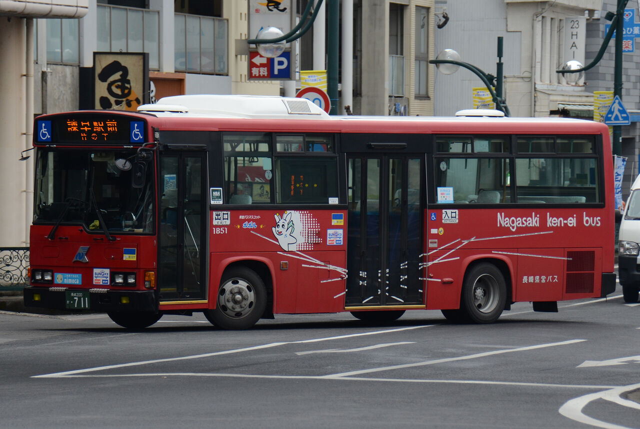 長崎県交通局 中型移籍車 ざっしーのただ載せてゆくだけ