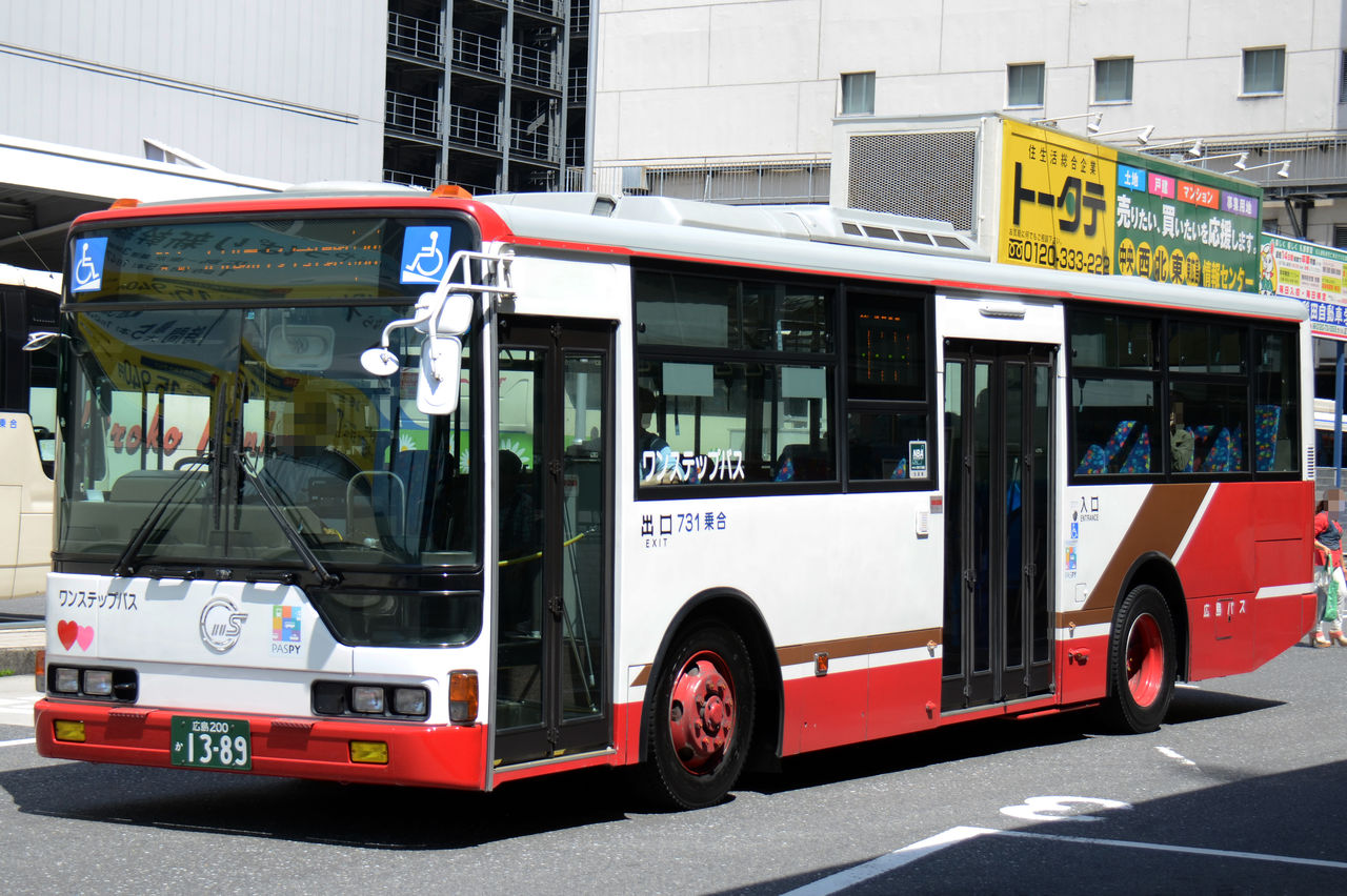 広島バス 大型移籍車 ざっしーのただ載せてゆくだけ