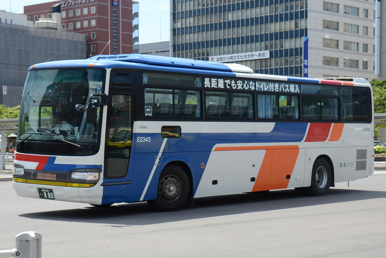 函館バス 長距離路線車 ざっしーのただ載せてゆくだけ