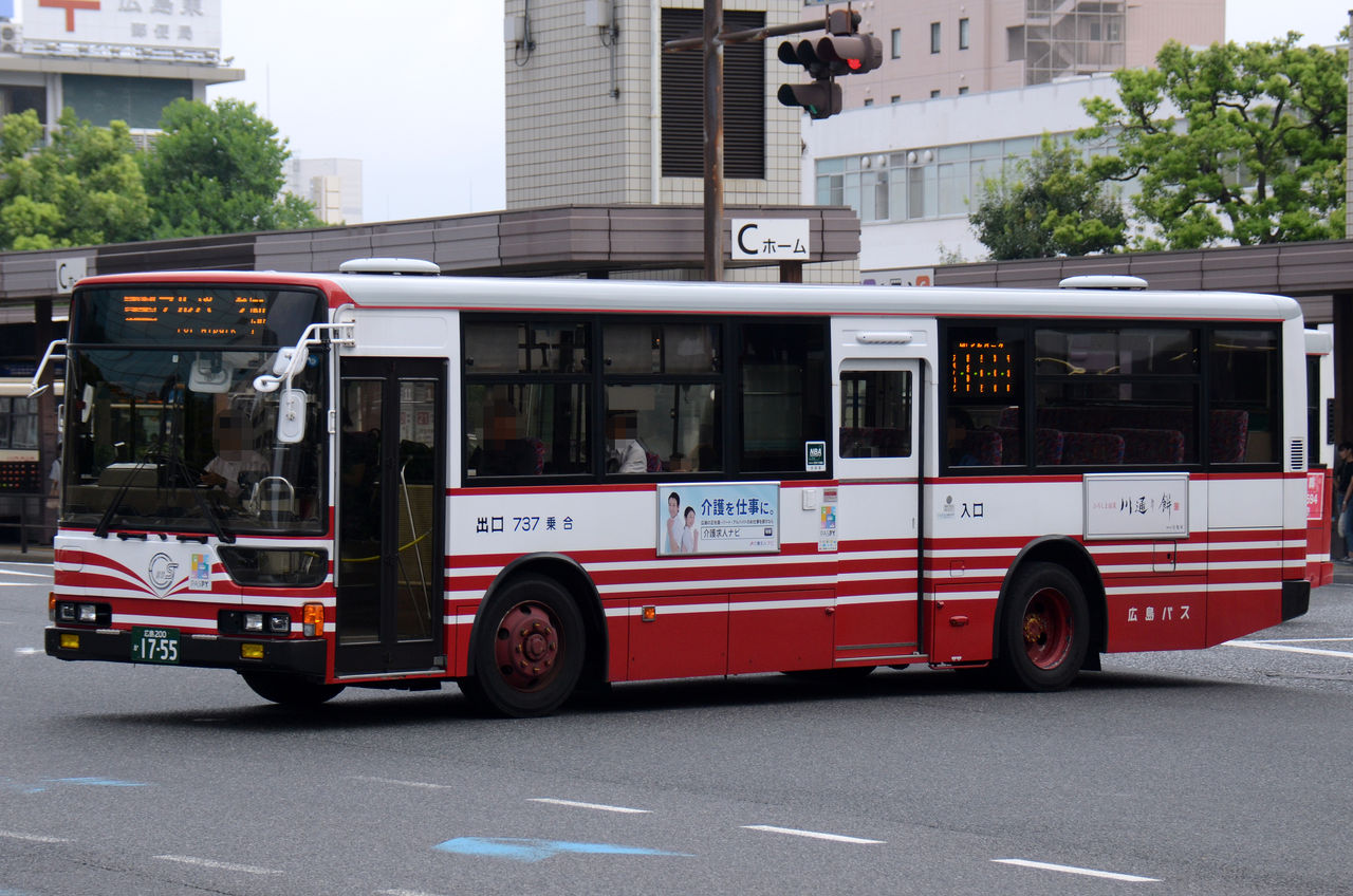 広島バス 大型移籍車 ざっしーのただ載せてゆくだけ