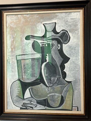 パブロ ピカソ(PABLO PICASSO)、【帽子を被った女】 帽子をかぶった女性 (1935) パブロ・ピカソ ヴィンテージ