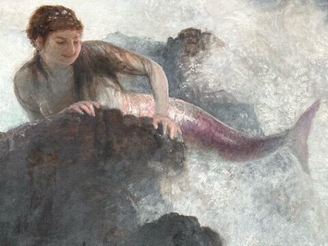 絵画　人魚 人魚の絵 - Etsy 日本