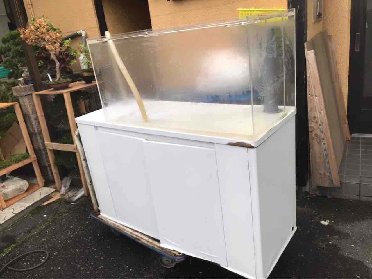 900 450 450 オーバーフローセット 水槽 濾過 ポンプ 台のセットです蓋無し円 大型熱帯魚屋 Zeebra