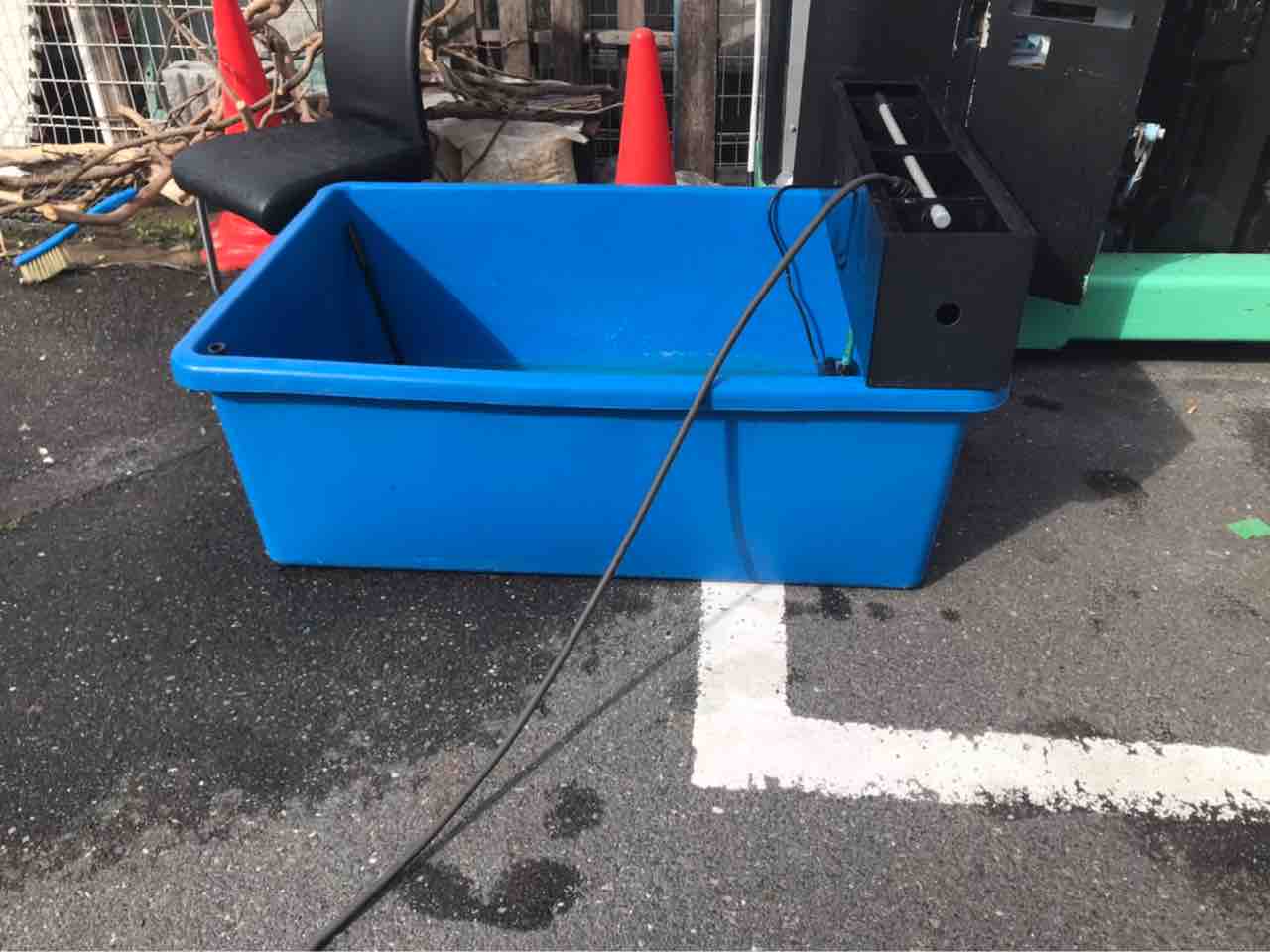 コンテナ水槽900上部濾過ポンプ付き２万円 大型熱帯魚屋 Zeebra