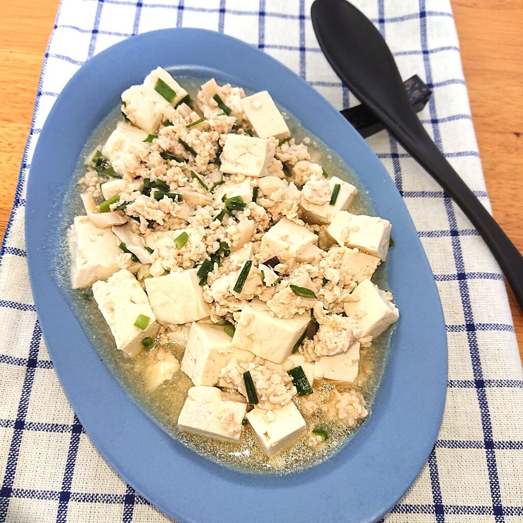 辛くない鶏胸肉だからヘルシー麻婆豆腐 辛くもできる麻婆豆腐 おなかがぺこりん 辛くない鶏胸肉だからヘルシー麻婆豆腐 辛くもできる麻婆豆腐 おなかがぺこりん
