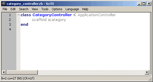 category scaffolding
