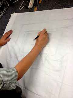 横断幕製作中！