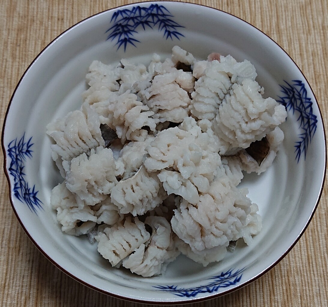 コノシロとキュウリとわかめの酢のもの ハモの落とし ぶつぶつもぐもぐ 日々の食生活とか云々