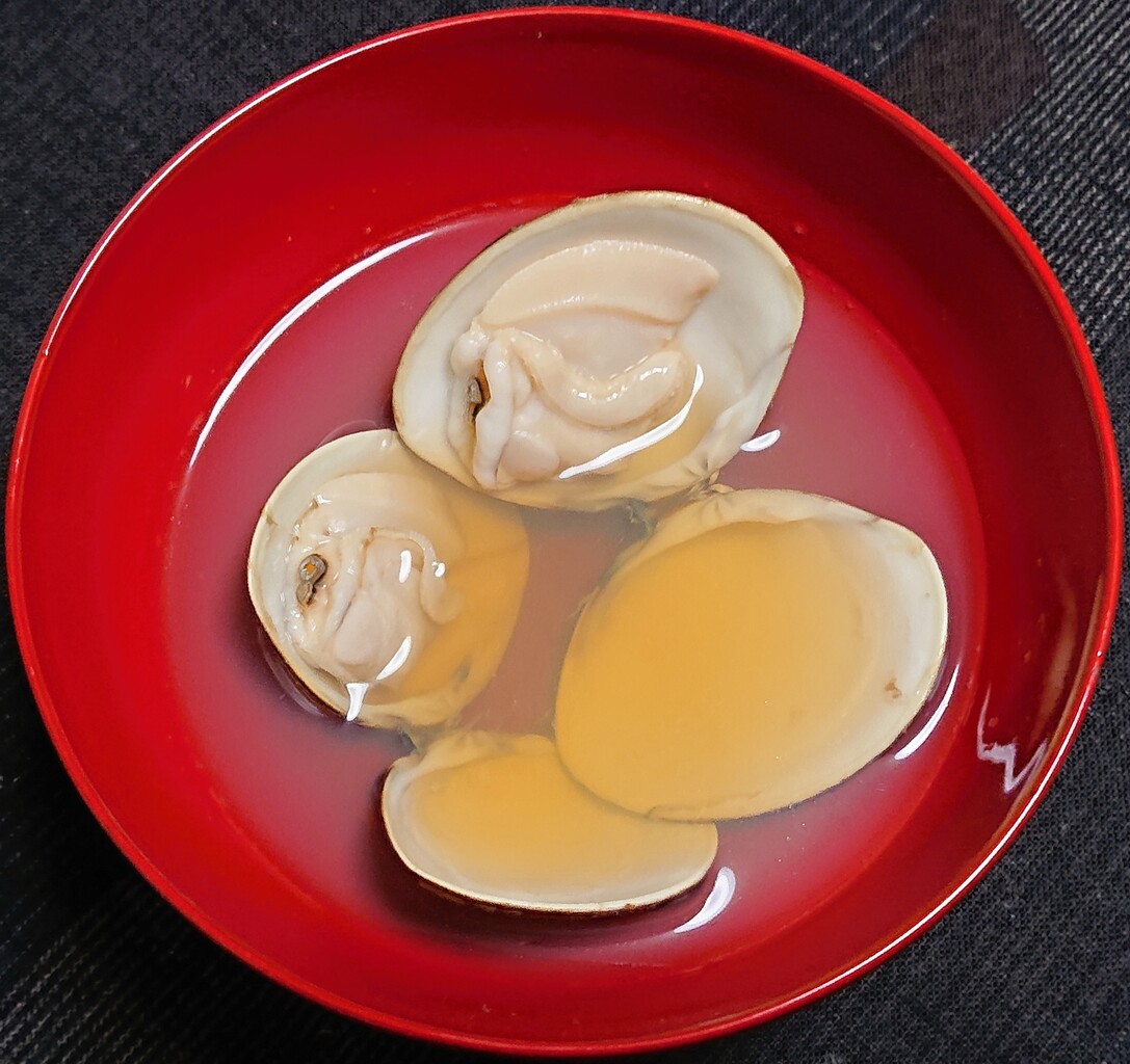 鮮馬刺しユッケとハマグリ汁 ぶつぶつもぐもぐ 日々の食生活とか云々