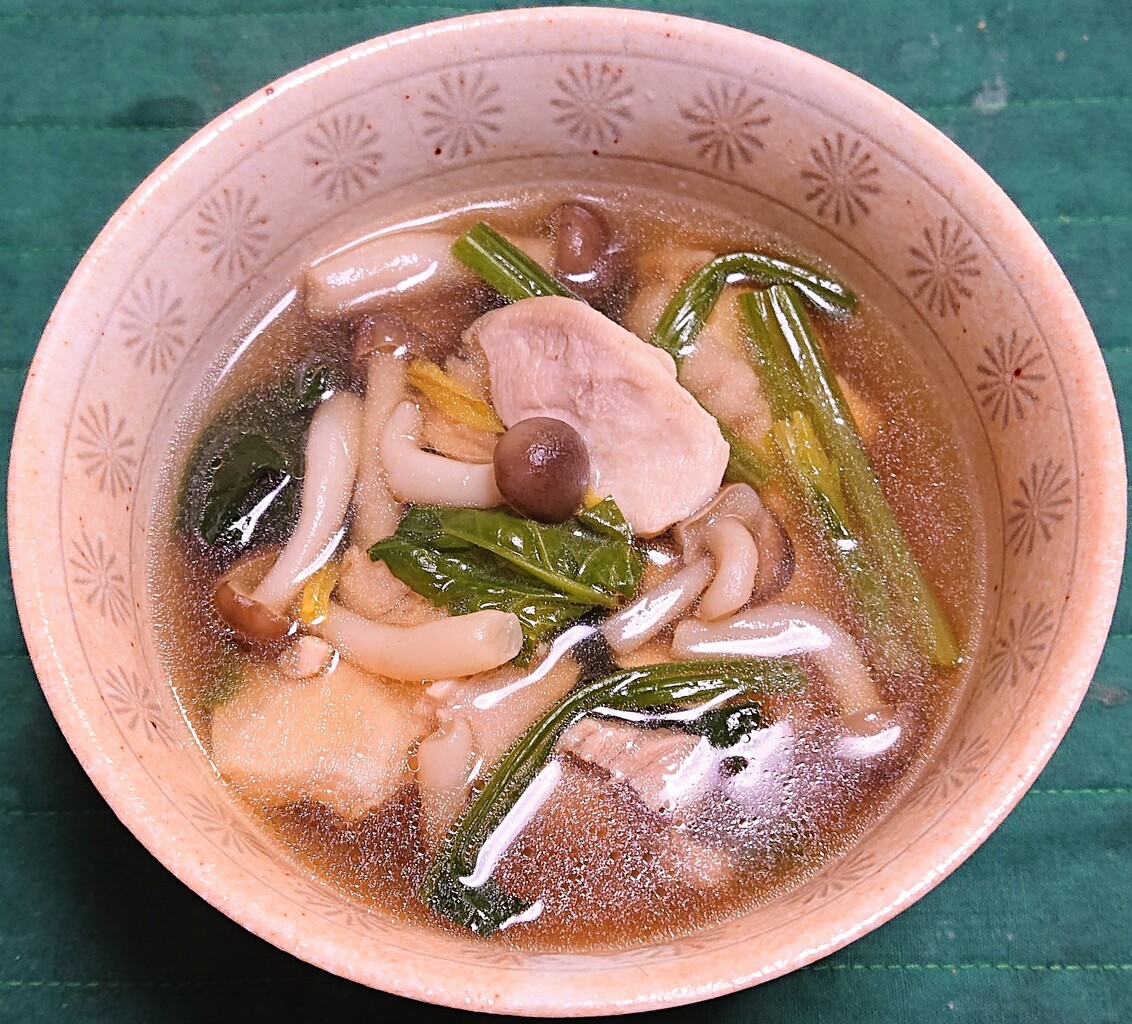 鶏肉とほうれん草のさっと煮 ぶつぶつもぐもぐ 日々の食生活とか云々
