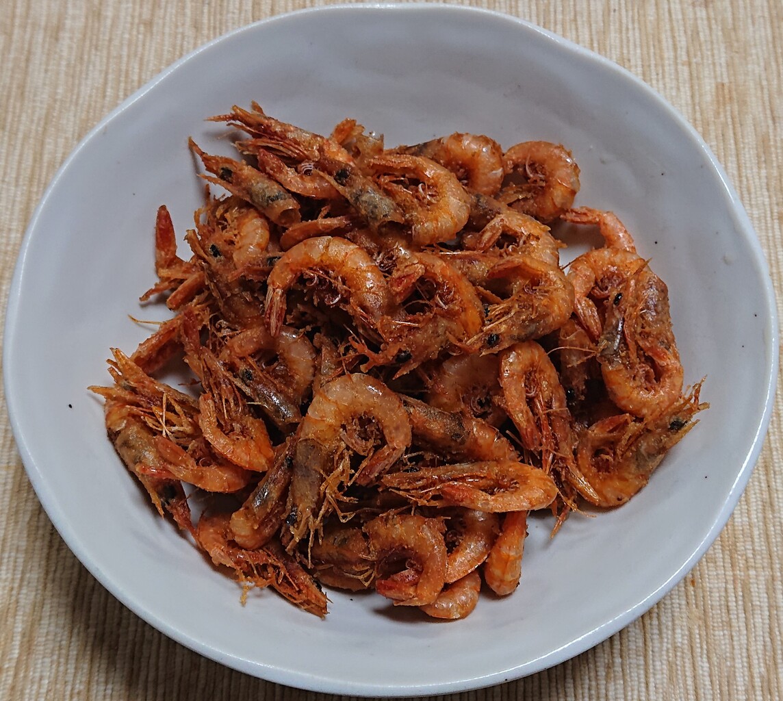 ジャコエビの唐揚げ スマの刺身 ぶつぶつもぐもぐ 日々の食生活とか云々