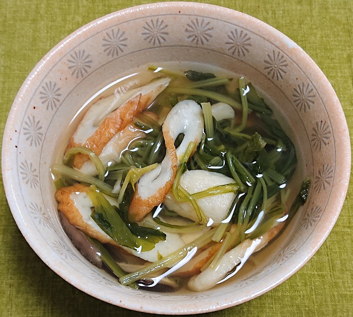 壬生菜とちくわの白だし煮 霜降り馬刺し ぶつぶつもぐもぐ 日々の食生活とか云々