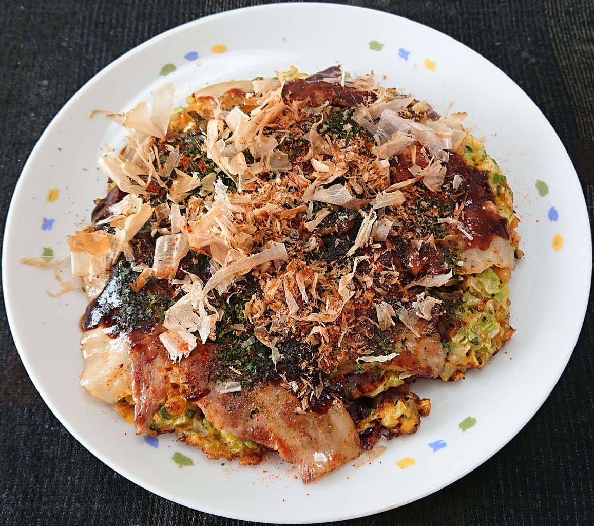 豚玉キムチのお好み焼き ぶつぶつもぐもぐ 日々の食生活とか云々