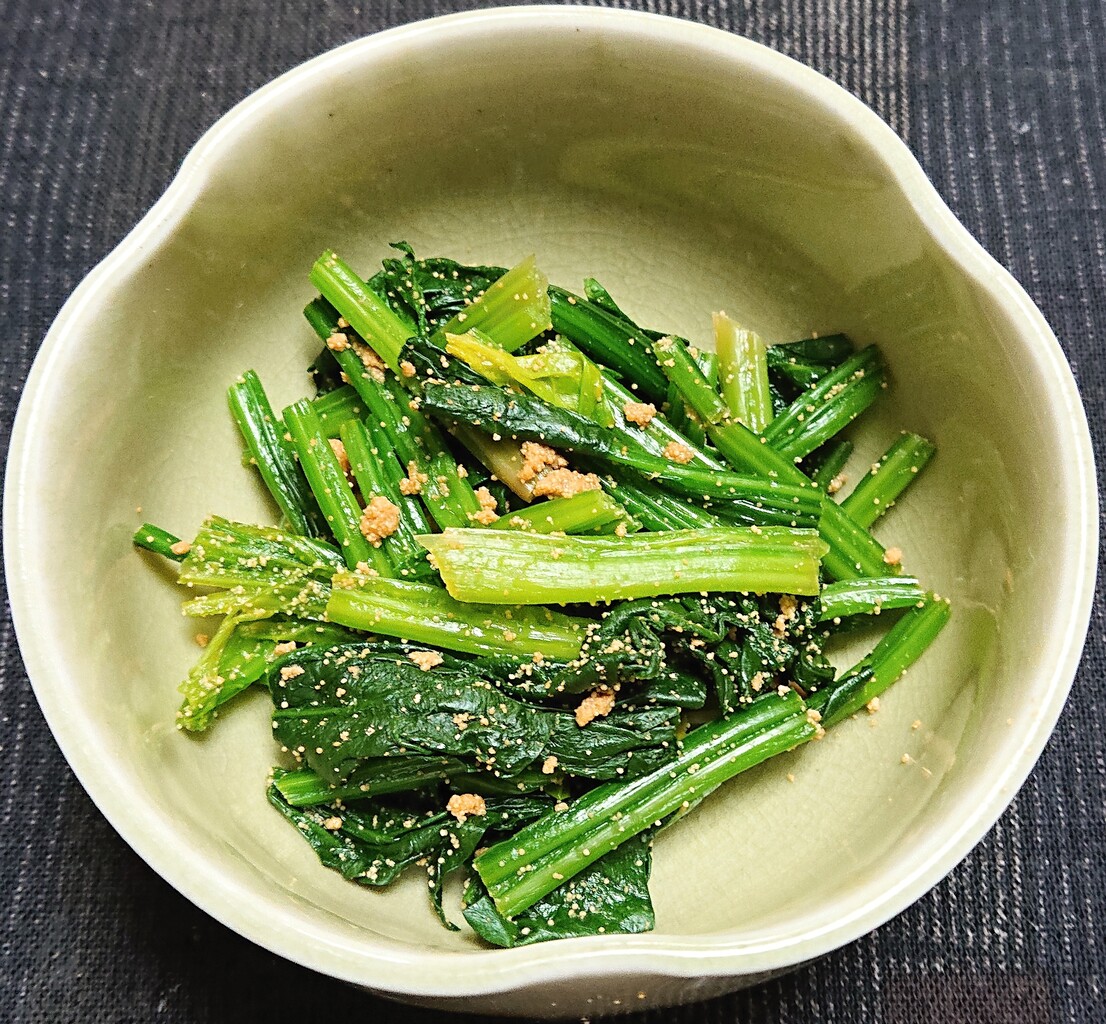 ほうれん草の焼たらこ和え ぶつぶつもぐもぐ 日々の食生活とか云々 ほうれん草の焼たらこ和え ぶつぶつもぐもぐ 日々の食生活とか云々