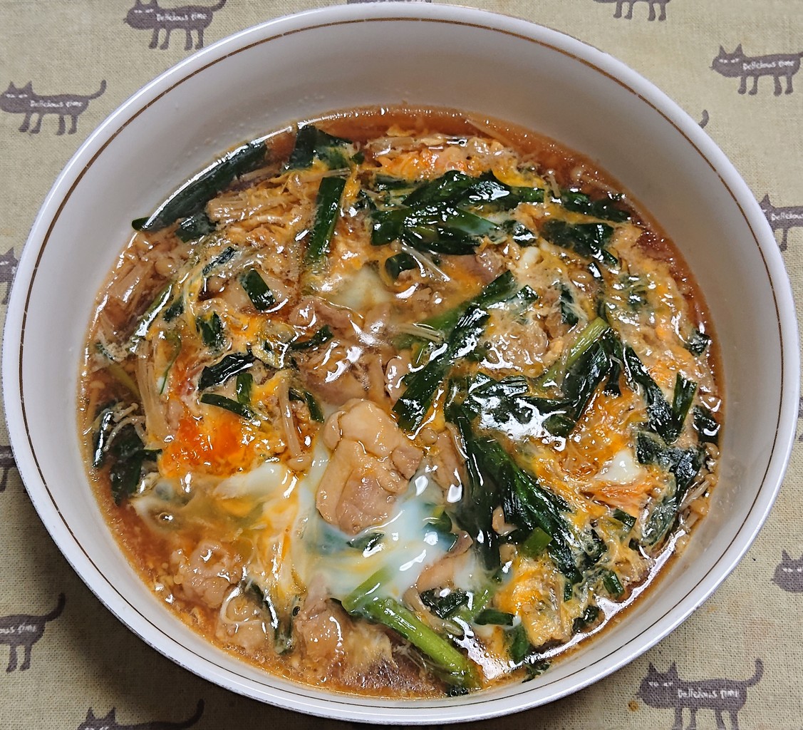 鶏肉とニラの卵とじ ぶつぶつもぐもぐ 日々の食生活とか云々