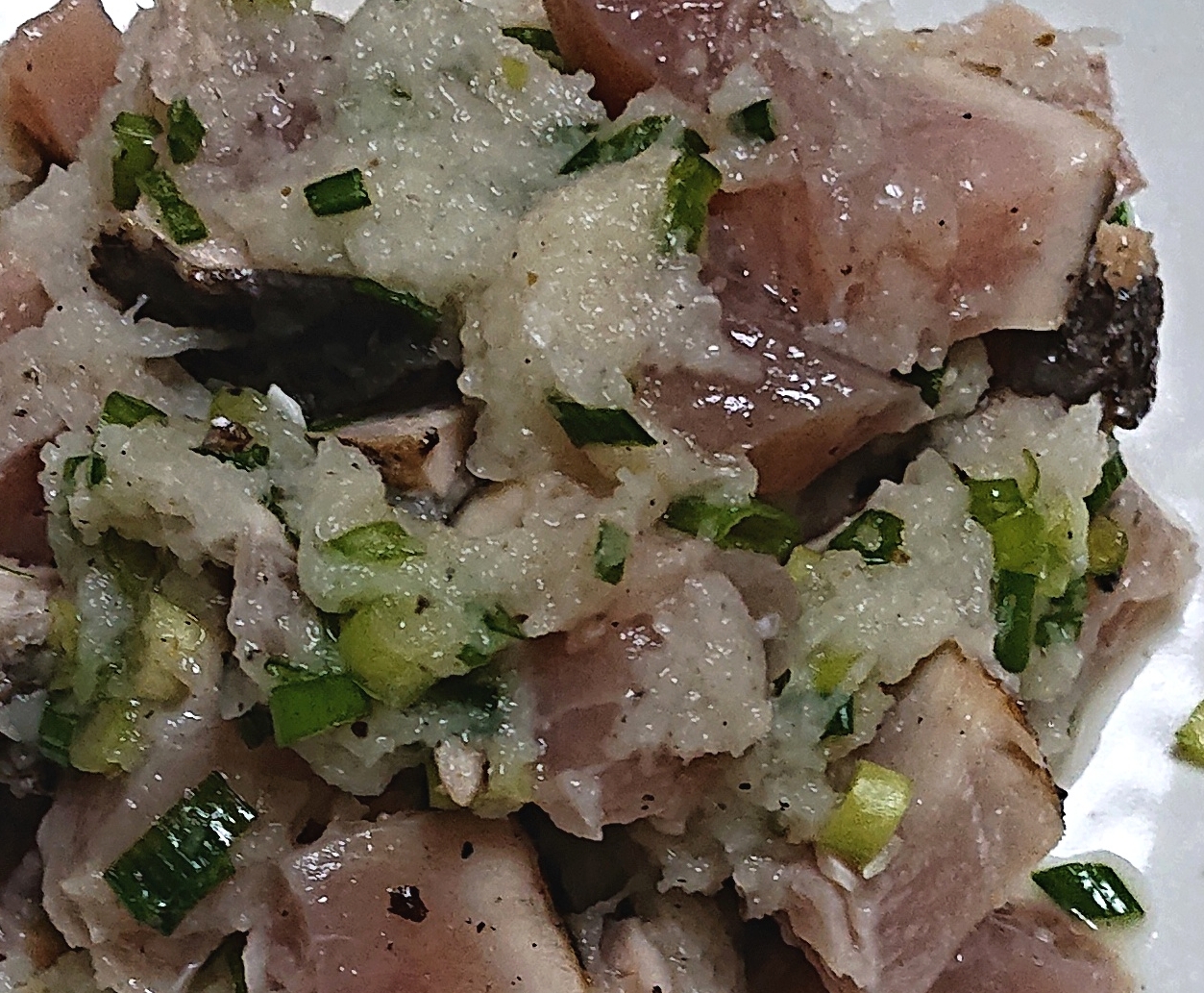 ハウス わささんしょうで マグロのたたきの辛味おろし和え ぶつぶつもぐもぐ 日々の食生活とか云々 ハウス わささんしょうで マグロのたたきの辛味おろし和え ぶつぶつもぐもぐ 日々の食生活とか云々