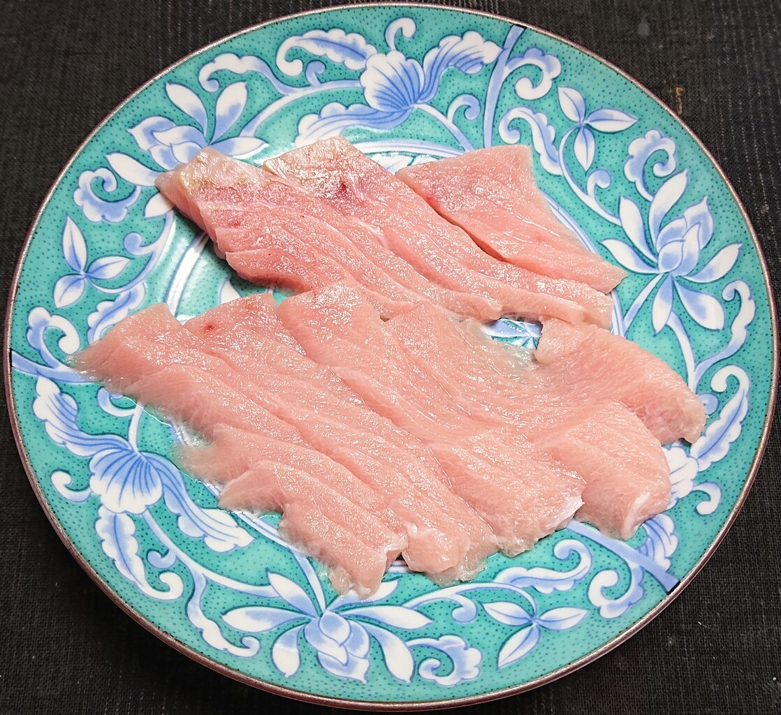 新生姜と味噌 キハダマグロの刺身 ぶつぶつもぐもぐ 日々の食生活とか云々