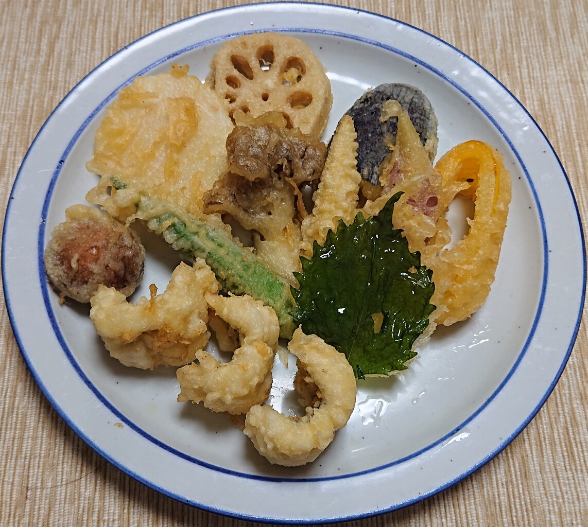 ハモと野菜の天ぷら盛り合わせ ぶつぶつもぐもぐ 日々の食生活とか云々