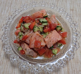 サーモンのセビーチェ スイートコーンビネグレット添え レシピ