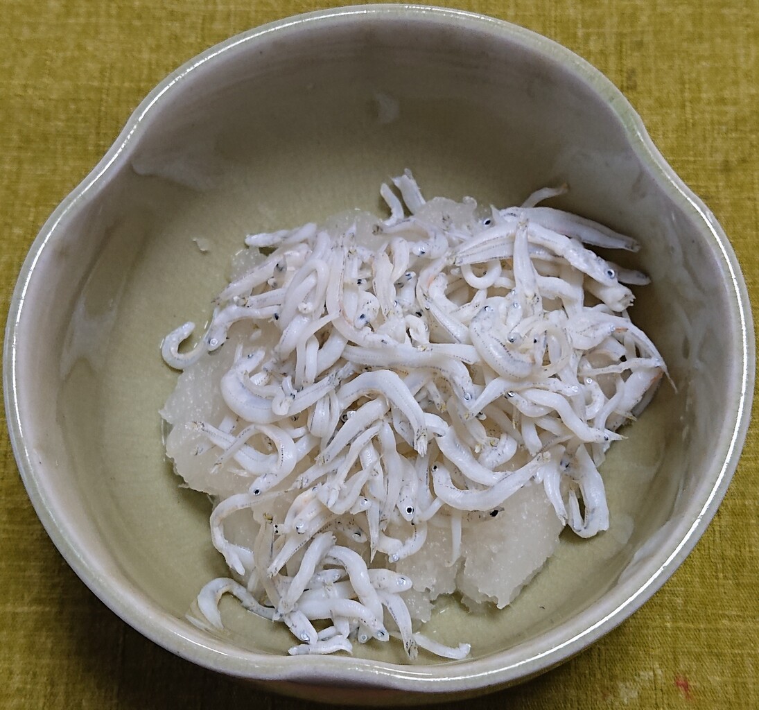 じゃこおろし ボタンエビの刺身 豚肉とレンコンの甘辛炒め ぶつぶつもぐもぐ 日々の食生活とか云々 じゃこおろし ボタンエビの刺身 豚肉とレンコンの甘辛炒め ぶつぶつもぐもぐ 日々の食生活とか云々