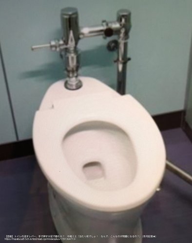 【困惑】トイレの流すレバー、手で押すか足で踏むか問題ｗｗｗｗｗｗｗｗｗｗ