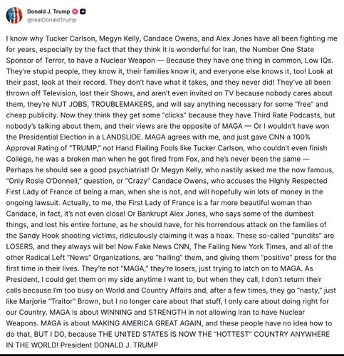 【悲報】トランプさん、長文お気持ち表明でガチのヤンデレ化してしまうｗｗｗｗｗｗｗｗｗｗ