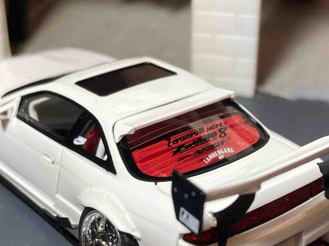Error404 1/64 Nissan silvia s14 White : STREETBEASTS.