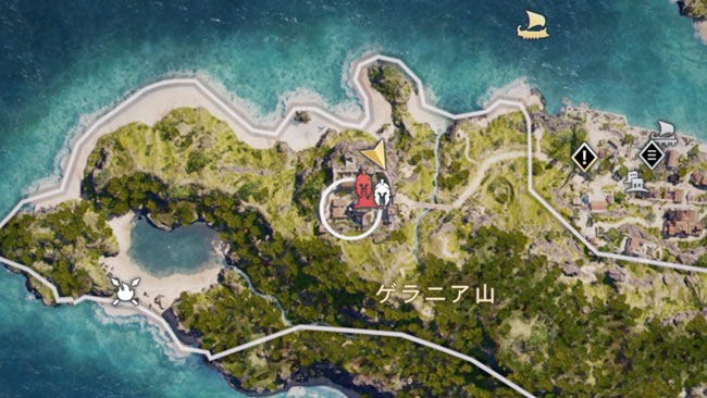 アサシンクリードオデッセイ攻略 アテナイの宝物庫 サポートクエスト メガリス 財産の場所 ゲームれぼりゅー速報