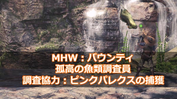 げーれぼ速 Mhw 重要バウンティ 調査協力 ピンクパレクスの捕獲 居場所と捕まえ方 古代樹の森編 環境生物 モンハンワールド攻略 ゲームれぼりゅー速報