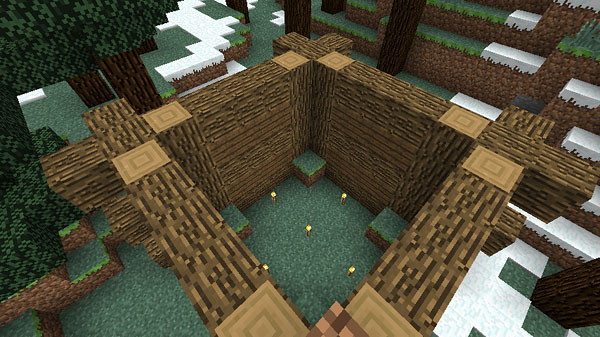 ピラミッド区にエンダーチェスト小屋を作る マインクラフトてんやわんや開拓記